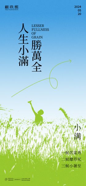小满节气海报创意二十四质感