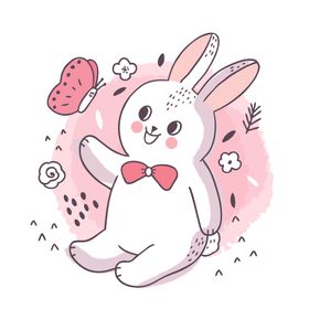 呆萌可爱小猫咪插画