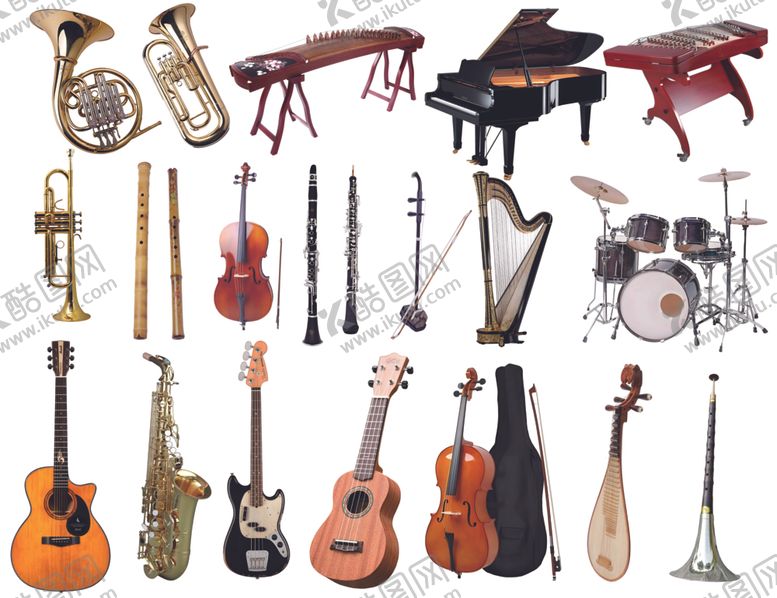 编号：49977704300033352437【酷图网】源文件下载-多样乐器展示