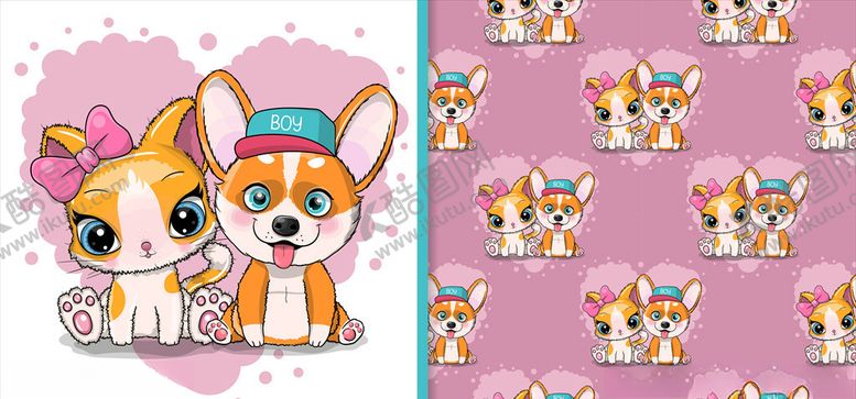 编号：89480909221514178237【酷图网】源文件下载-卡通无缝图案