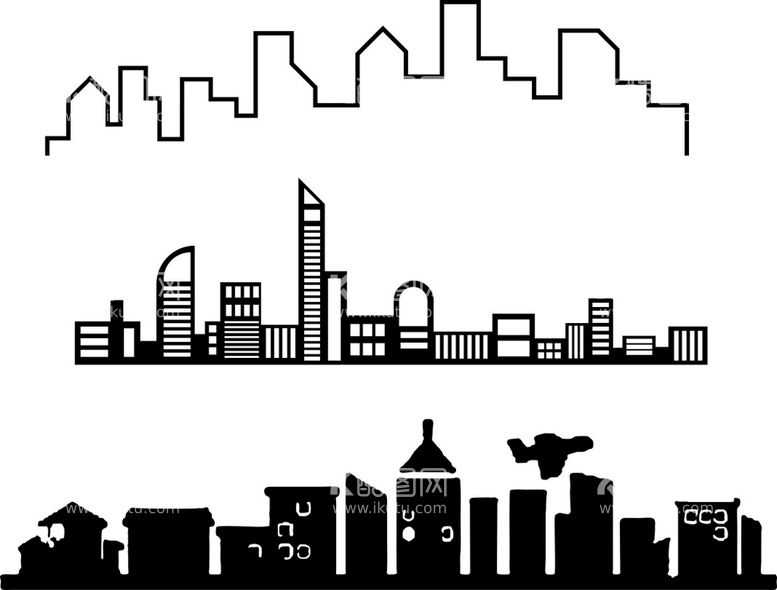 编号：94825710101132004953【酷图网】源文件下载-城市剪影