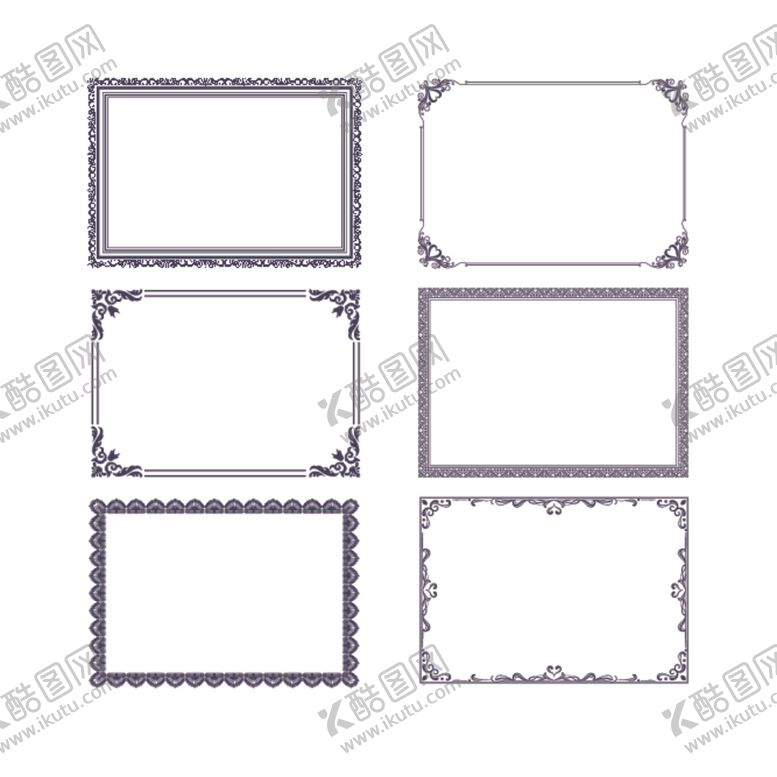编号：84571109271047396583【酷图网】源文件下载-古典花纹边框