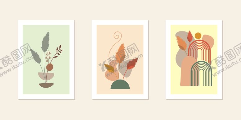 编号：54115604081916538852【酷图网】源文件下载-简约植物装饰画
