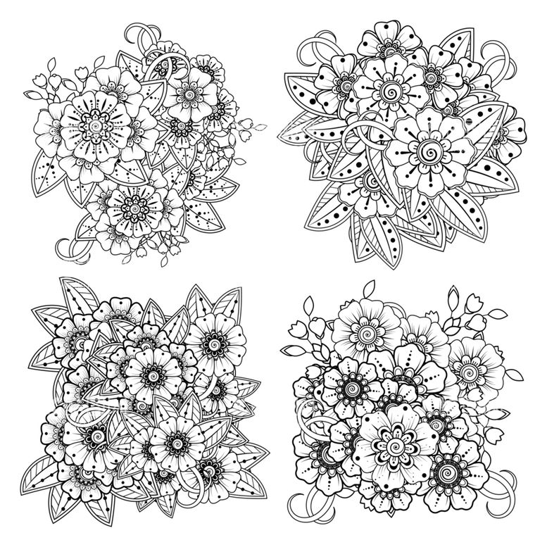 编号：90219911142003376972【酷图网】源文件下载-白描装饰花纹  