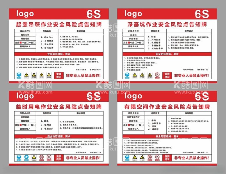 编号：16122612152236124799【酷图网】源文件下载-风险点告知牌