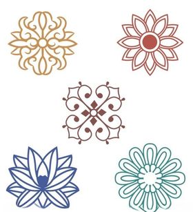 矢量花朵花纹