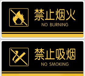 禁止烟火禁止吸烟牌