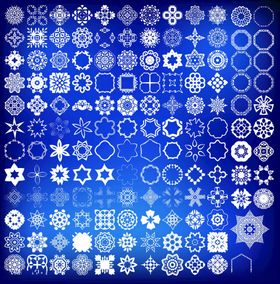 蓝色雪花图案背景纹理