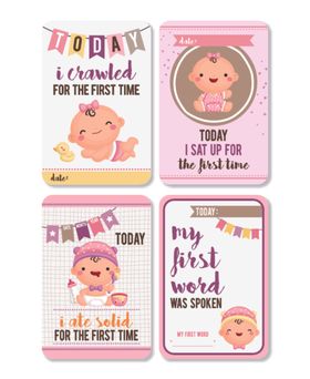 婴儿主题可爱卡片设计