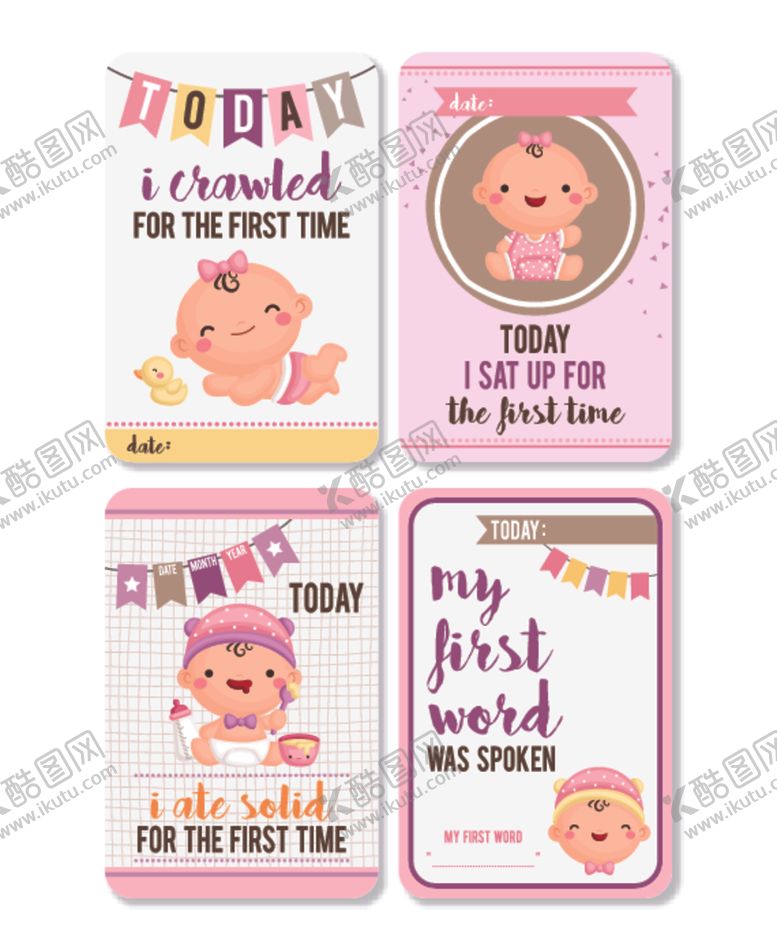 编号：47635811021449525926【酷图网】源文件下载-婴儿主题可爱卡片设计