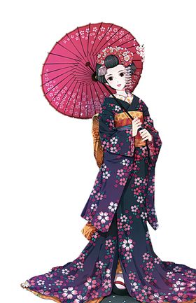 日本女性人物复古合成海报素材