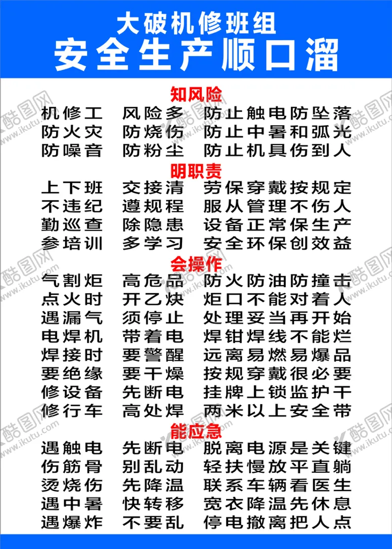 编号：78910101190744547730【酷图网】源文件下载-安全生产顺口溜