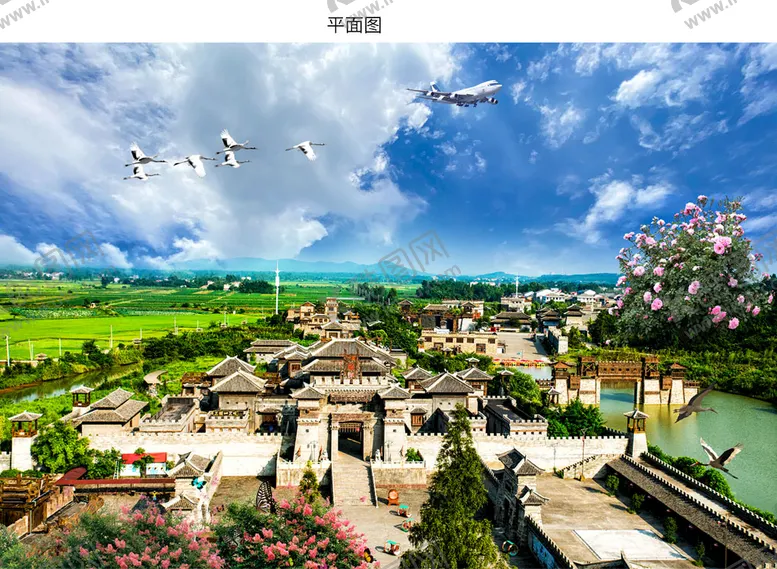 编号：41967310041755335396【酷图网】源文件下载-蓝天白云赤壁古战场风景图片