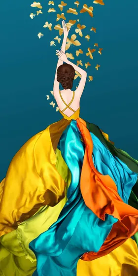 美女装饰画人物会所式玄关