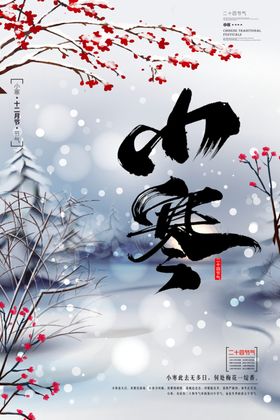 小寒海报冰雪广告大广告地产