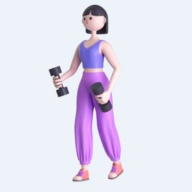 C4D模型卡通人像物小女孩美女