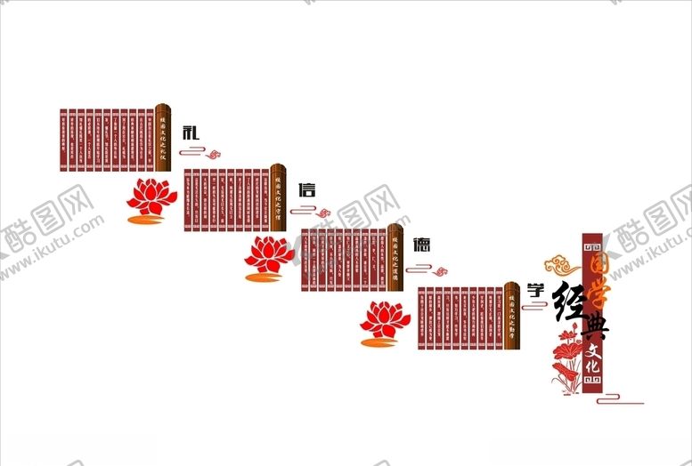 编号：13337206301344413410【酷图网】源文件下载-楼梯文化墙