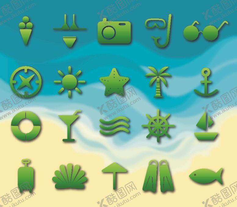 编号：37509609120504325308【酷图网】源文件下载-旅行矢量小图标剪影合集