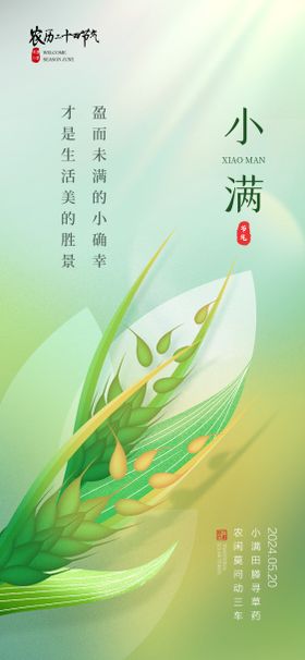 520表白节小满节气移动端海报