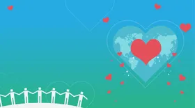 公益感恩爱心背景