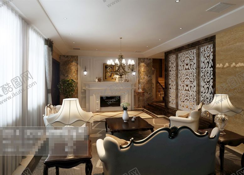 编号：16541709212300045703【酷图网】源文件下载-客厅效果图