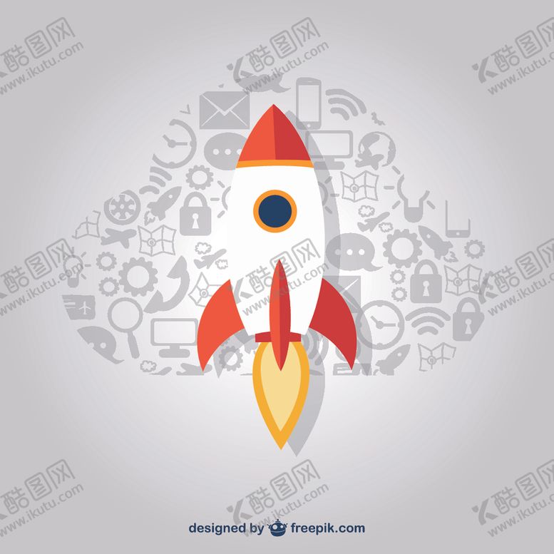 编号：38927509271050352877【酷图网】源文件下载-橙色火箭矢量