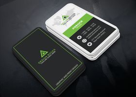 简约名片蓝色汽车企业