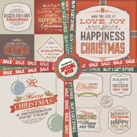 圣诞装饰贴纸集合