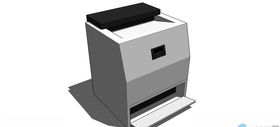 SU办公室家具模型碎纸机