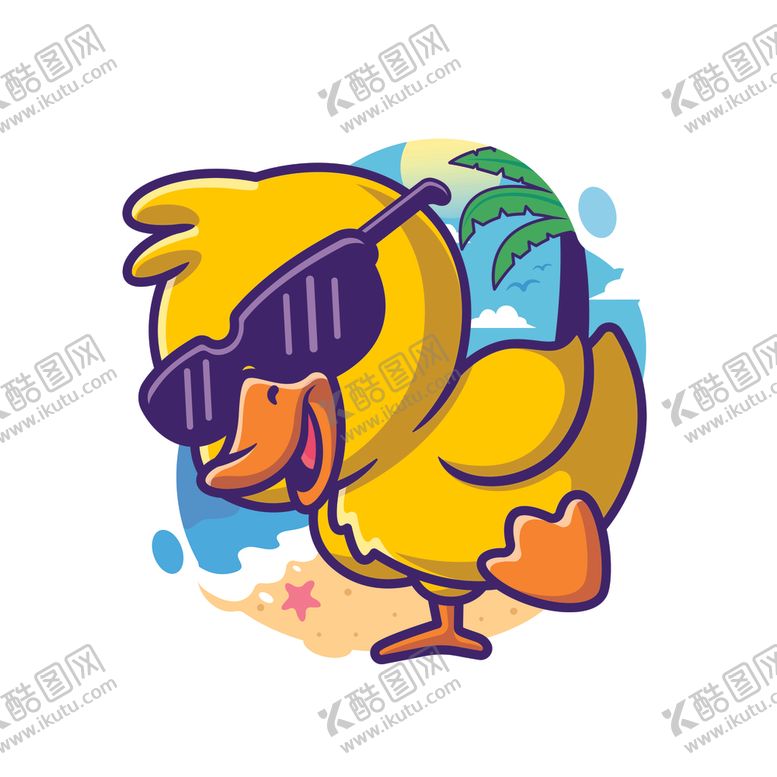 编号：62893302041657452100【酷图网】源文件下载-可爱卡通鸭子小黄鸭