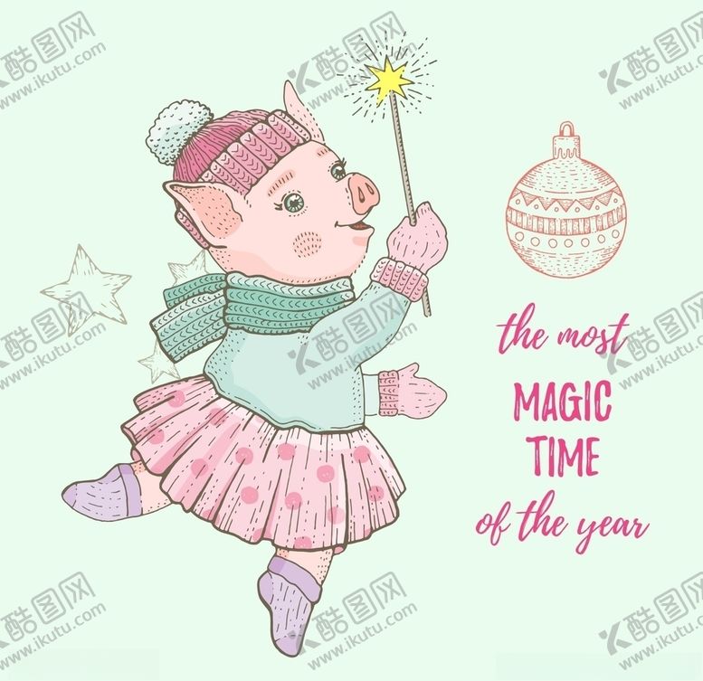 编号：42037609140521404625【酷图网】源文件下载-冬季服饰小动物