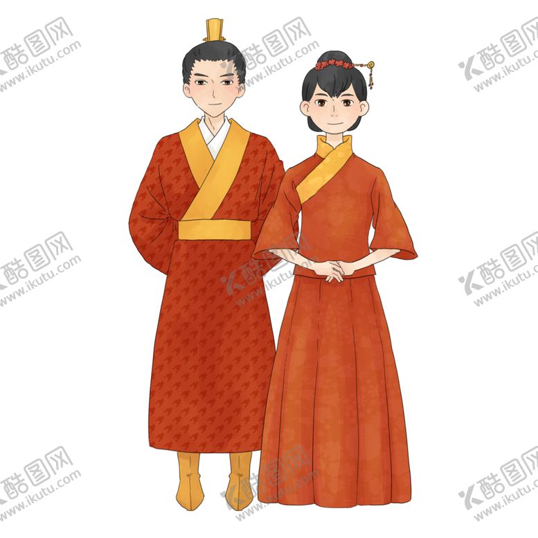 编号：51564804200613361837【酷图网】源文件下载-卡通新郎新娘PNG免扣素材