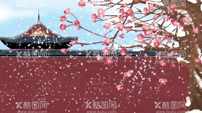 编号：53364011260455001770【酷图网】源文件下载-城墙故宫雪景冬天海报建筑