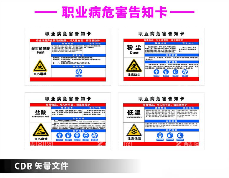 编号：71768611262026234046【酷图网】源文件下载-职业病危害告知卡