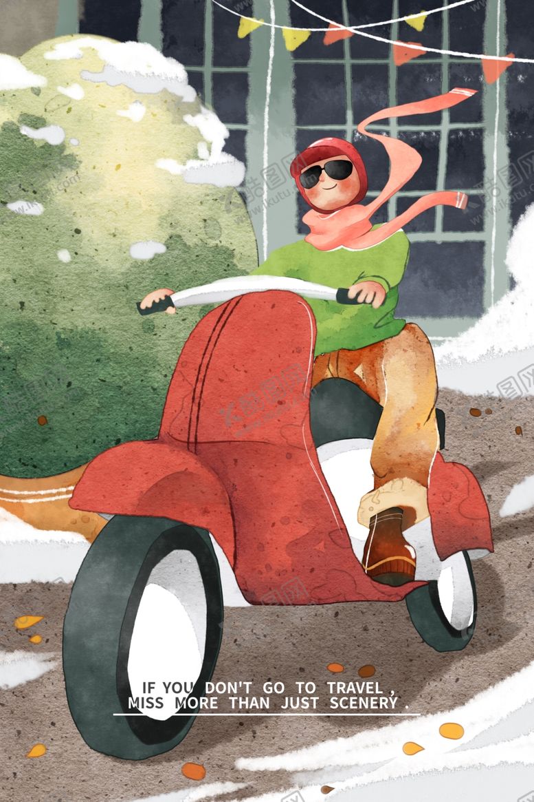 编号：12611810110339457354【酷图网】源文件下载-骑摩托车卡通人物