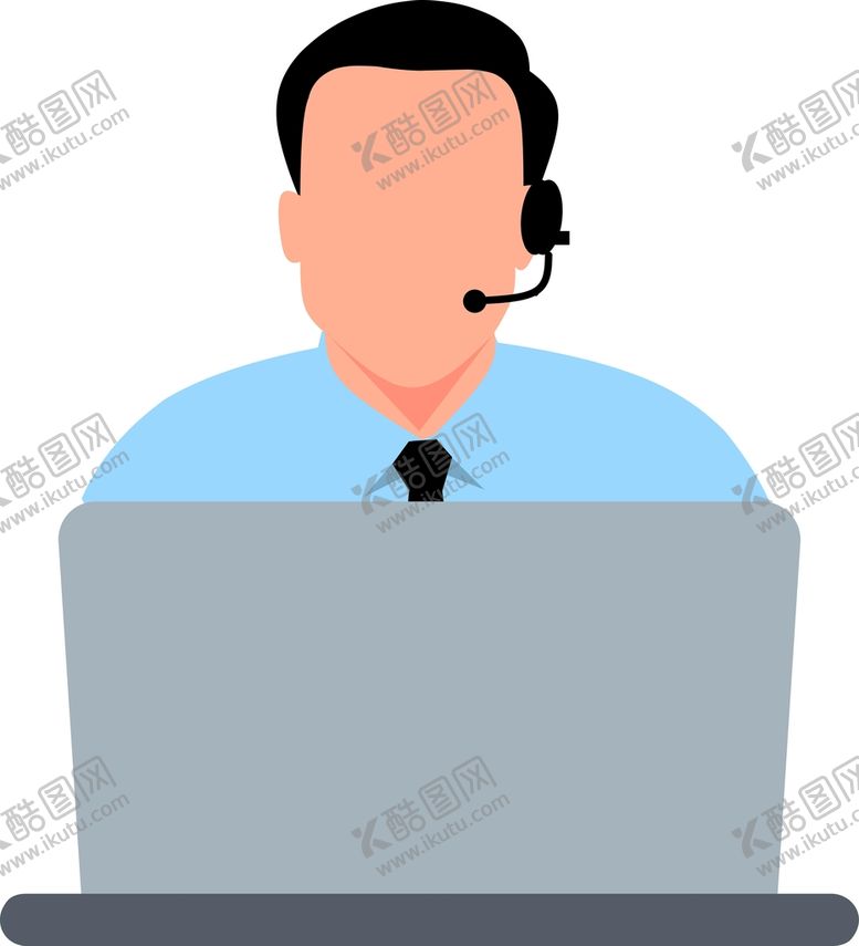 编号：84938310220235327773【酷图网】源文件下载-服务台人员矢量素材