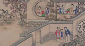 红楼梦场景精美工笔画
