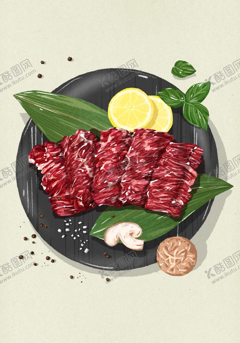 编号：18623909170748507523【酷图网】源文件下载-烤肉插画