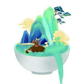 清明节素材传统小吃青团