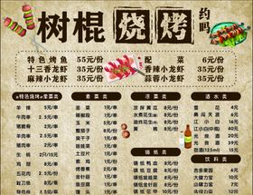 烧烤点菜单