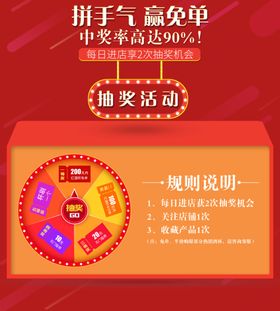 拼手气抽奖活动图海报