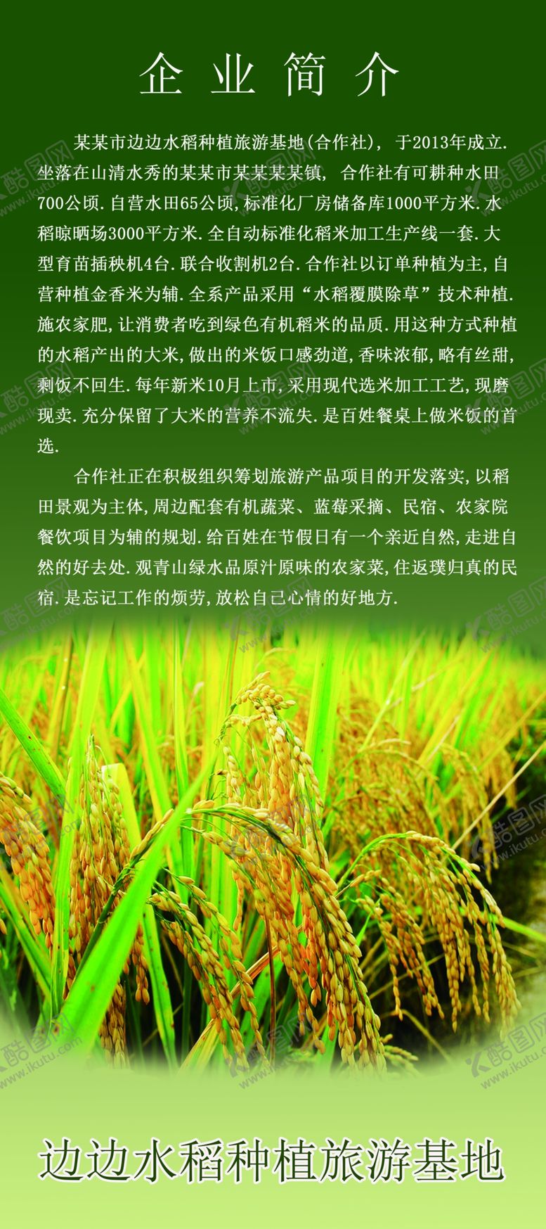 编号：25214903010135301576【酷图网】源文件下载-水稻种植海报