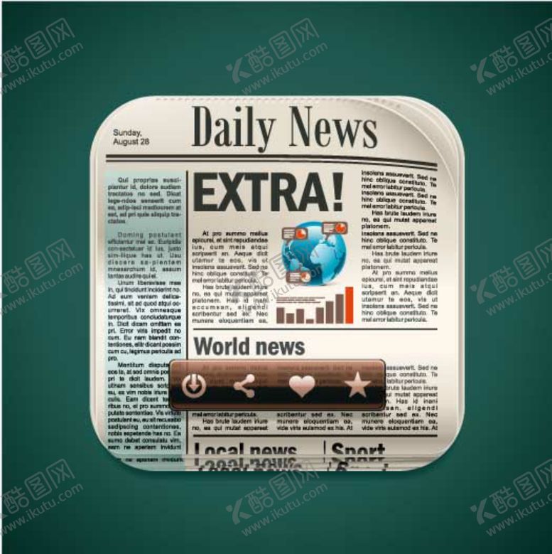 编号：23804409160107014297【酷图网】源文件下载-报纸卡通素材背景