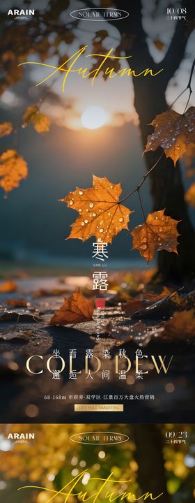 地产秋分风景摄影海报