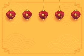 2022新年展板背景虎红包恭贺虎广告虎