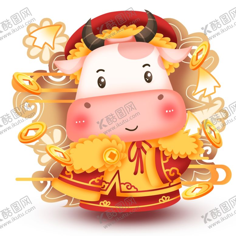 编号：39471305111539141859【酷图网】源文件下载-2021金牛送福牛年