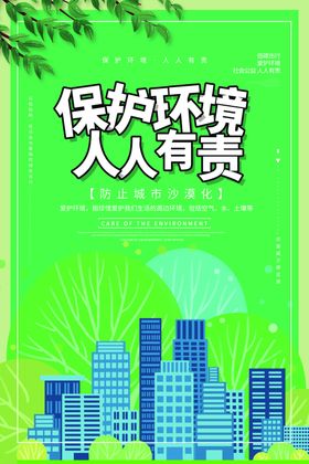 保护环境公益宣传海报素材
