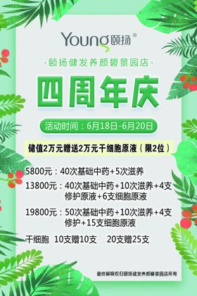 养发周年庆海报