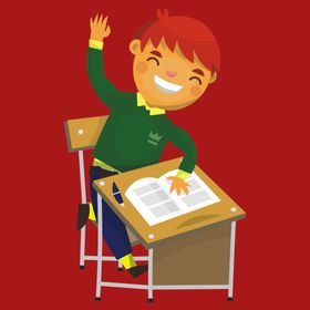 手绘卡通学生