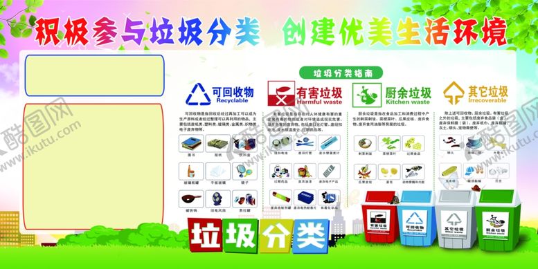 编号：25747810312240099323【酷图网】源文件下载-垃圾分类垃圾分类展板垃圾分